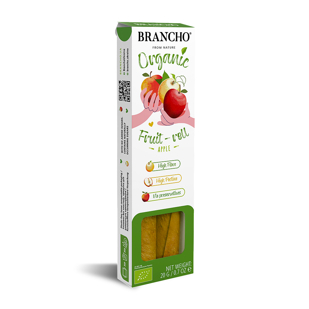 Органічний фруктовий рол &quot;Яблуко&quot; 20г, Brancho